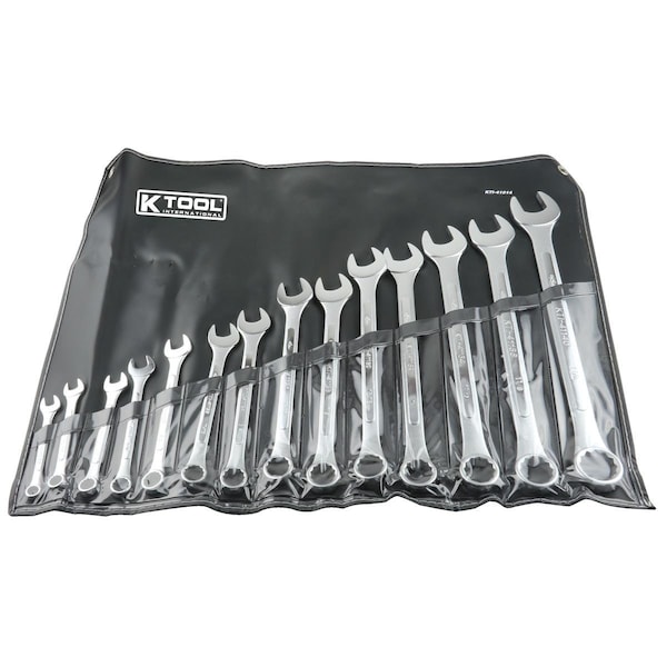 SAE Combo Wrench Set, 12Pt, 14 pcs.